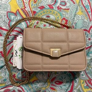 Elegant Tan Quilted Women's Bag